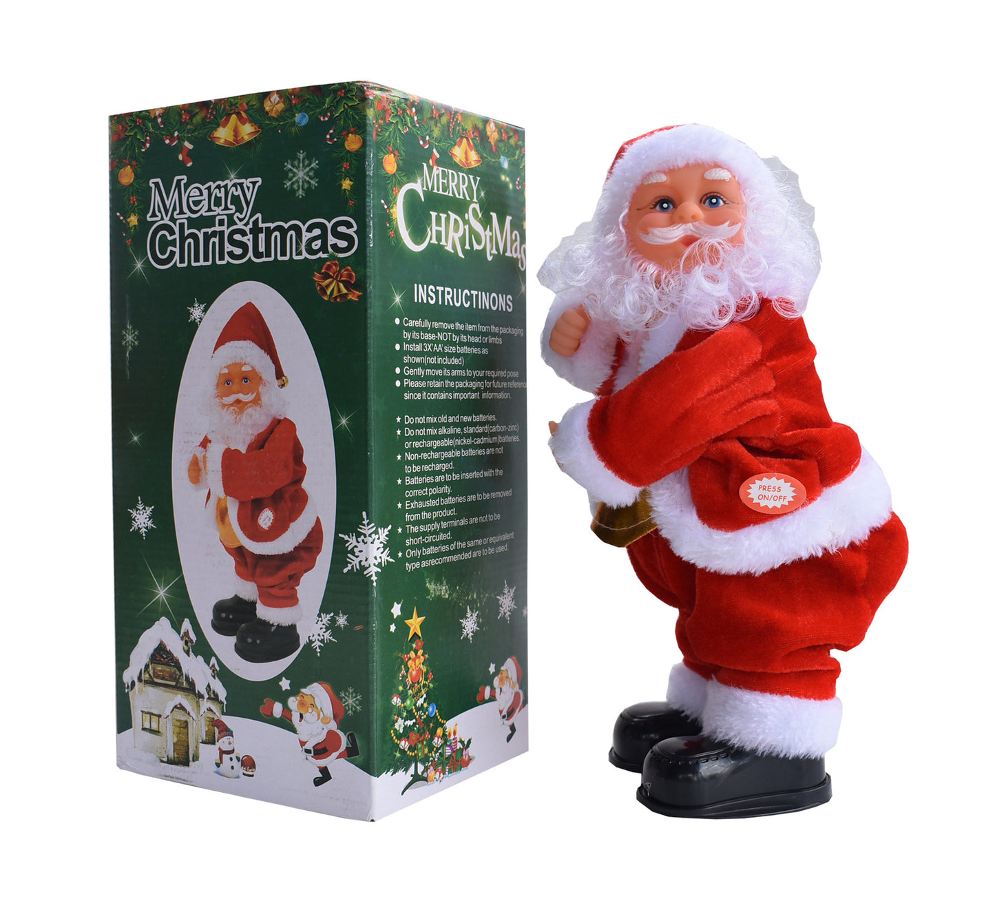 Shaking hip music Santa electric Christmas ornament