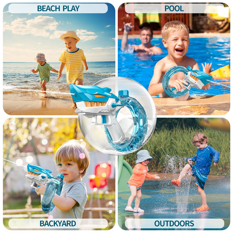 New Shark Electric Water Gun Toys Fully Automatic Continuous Fire Water Gun Large Capacity